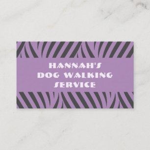 Pet Sitter Hund Walking Animal Care Lila Abstrakt Visitkort
