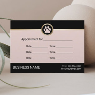Pet Sitter Pet Sitta  Rosa Möte Tidsbeställning Kort