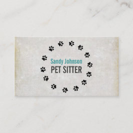 Pet Sitter Sitta Services Business Visitkort