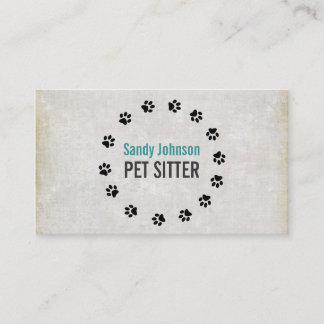 Pet Sitter Sitta Services Business Visitkort
