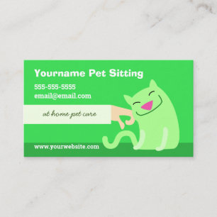 Pet Sitters Affärskort med Cat Visitkort