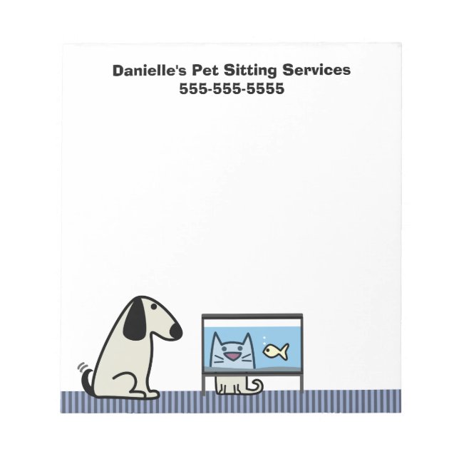 Pet Sitter's Business Anteckningsblock (Framsida)