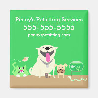 Pet Sitters Grönt magnet