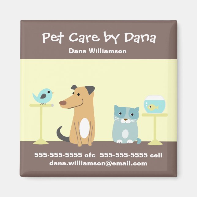 Pet Sitters kampanjmagnet Magnet (Framsidan)
