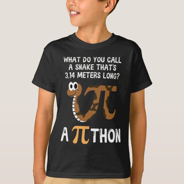 Pet Snake Math Pi Day Python T Shirt (Framsida)