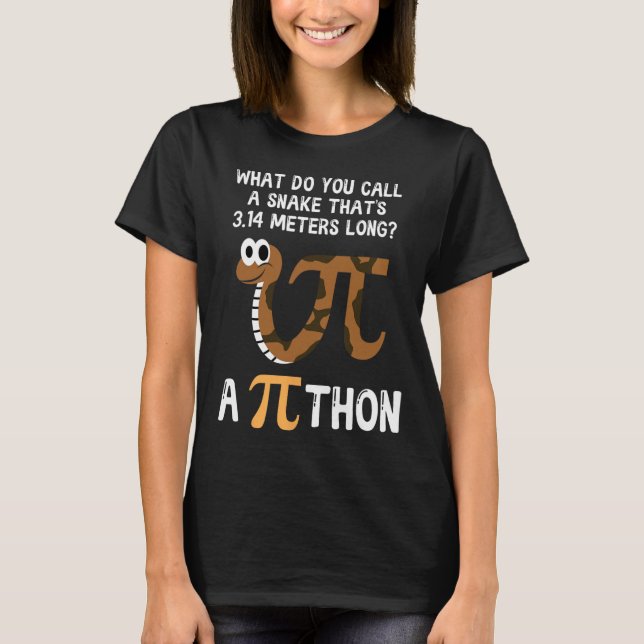 Pet Snake Math Pi Day Python T Shirt (Framsida)