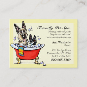 Pet Spa Grooming Boutique Lycklig Finare Visitkort