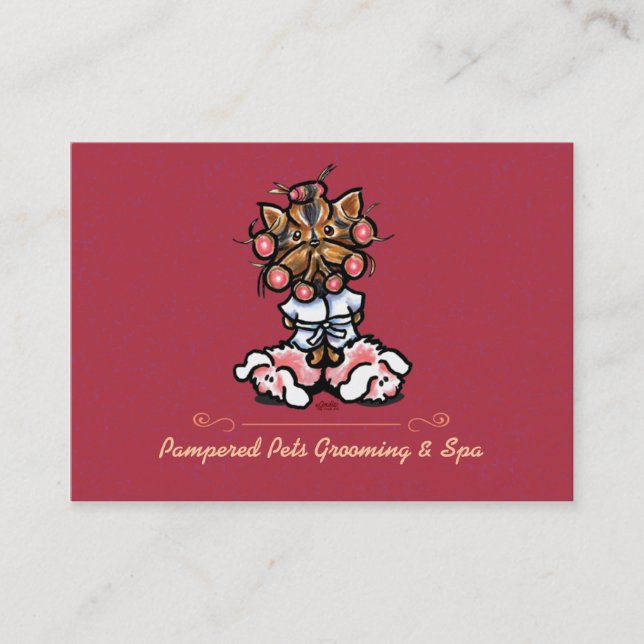 Pet Spa Hund Groomer Business Creamsicile Modern Visitkort (Framsida)