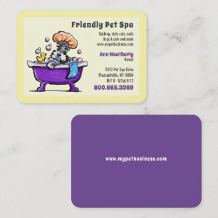 Pet Spa Hund Grooming Schnauzer Bath YW Visitkort