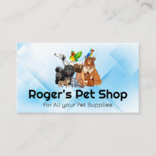 Pet Store Hundar Cats Birds Visitkort