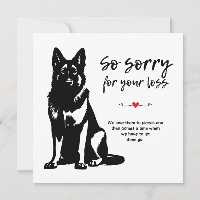 Pet Sympathy Anteckningskort (Framsida)