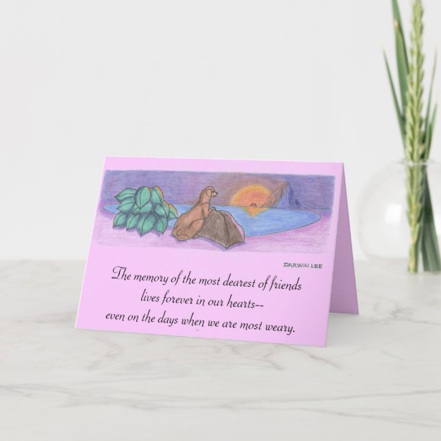 Pet Sympathy Card/CondolCard/Memorial Car Kort (Framsida)