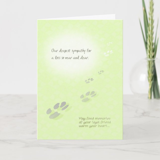 Pet Sympathy Card - Deepest Sympathy Tassavtryck Kort (Framsida)