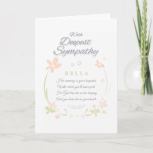 Pet Sympathy Card - Female - Deepest Sympathy Kort