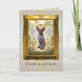 Pet Sympathy Card. För alltid i ditt hjärta. Kort