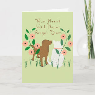 Pet Sympathy Card för förlust av Hund & katt Kort