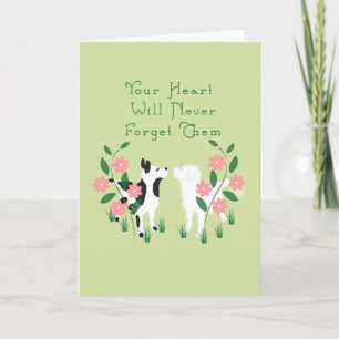 Pet Sympathy Card for the loss Two Hundar Kort