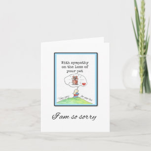 Pet Sympathy Card, Hund Loss, Död Kort