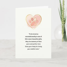 Pet Sympathy Card Kärlek Tass-serien Kort