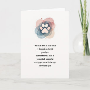 Pet Sympathy Card Kärlek Tass-serien Kort