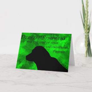 Pet Sympathy Card Kort