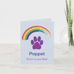 Pet Sympathy Card Meddelande