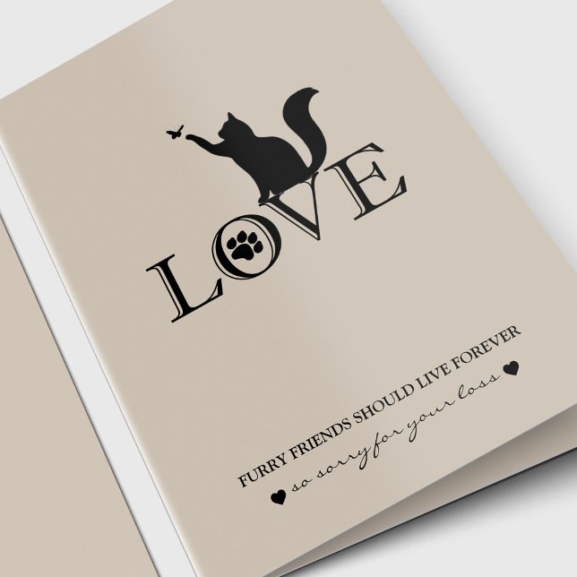 Pet Sympathy Cards | Hårigets vänner Kort (Pet Loss, Pet memorial, cat lover pet sympathy card)