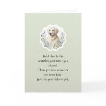 Pet Sympathy Cards Hund Flower Ram Series