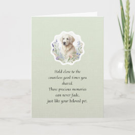 Pet Sympathy Cards Hund Flower Ram Series Kort