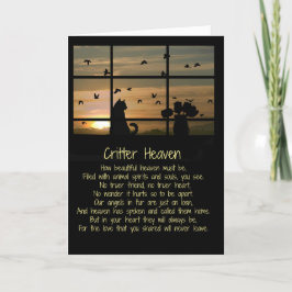 Pet Sympathy, Cat Sympathy Andlig Dikt Animal Kort