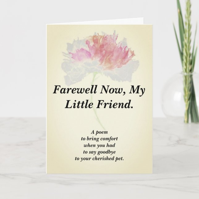 Pet Sympathy Dikt-mappat kort 12,7 x 17,8 cm (Framsida)