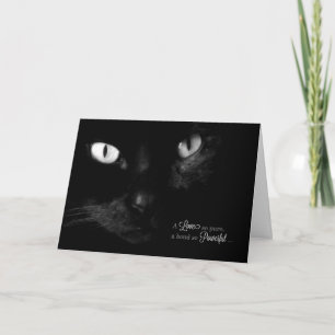 Pet Sympathy for loss of a Cat - Black Cat Kort