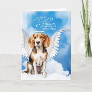 Pet Sympathy Förlust av en Hund Beagle Angel Kort