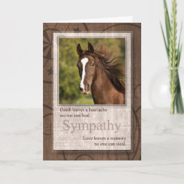 Pet Sympathy Förlust av en Western horse Brown Kort