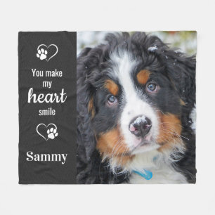 Pet Sympathy Hund Loss Anpassningsbar Photo Pet Me Fleecefilt