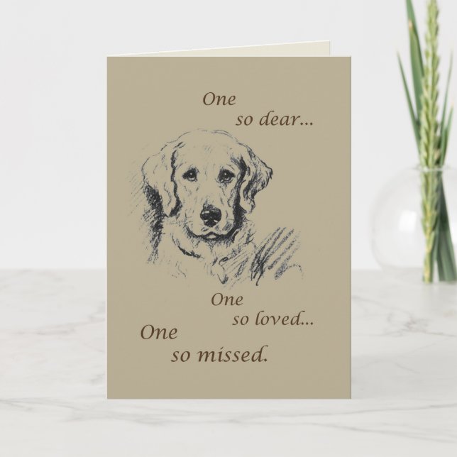 Pet Sympathy, Hund Sketch Kort (Framsida)