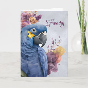 Pet Sympathy Hyacint Macaw Lila Botaniskt Kort