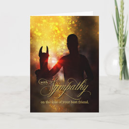 Pet Sympathy Loss en Hund Best Friend Golden Kort