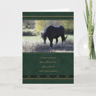 Pet Sympathy Loss Loss Horse Card Kort