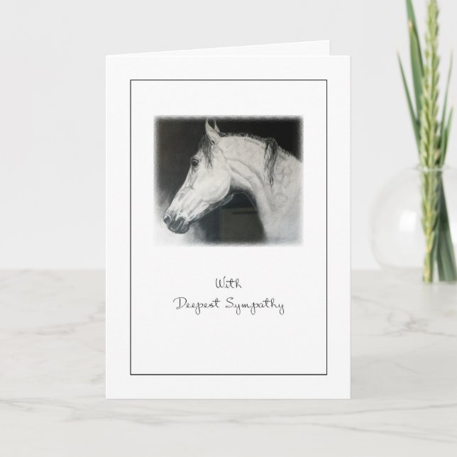 Pet Sympathy Loss Loss Horse Card Kort (Framsida)