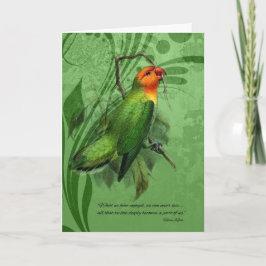Pet Sympathy Loss of a Bird Lovebird Kort