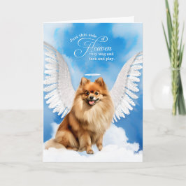 Pet Sympathy Loss of a Dog Pomeranian Angel Kort