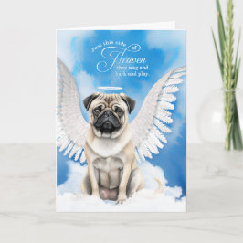 Pet Sympathy Loss of a Dog Pug Angel Kort