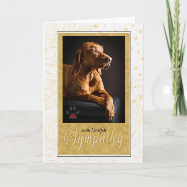 Pet Sympathy Loss of or Terminally Ill Hund Kort (Framsida)