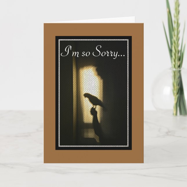 Pet Sympathy, Parrot Loss, African Grått Shadow Kort (Framsida)