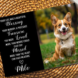 Pet Sympathy Personlig Photo Pet Loss Card Kort