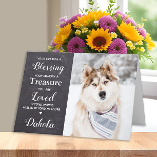 Pet Sympathy Personlig Photo Pet Loss Kort