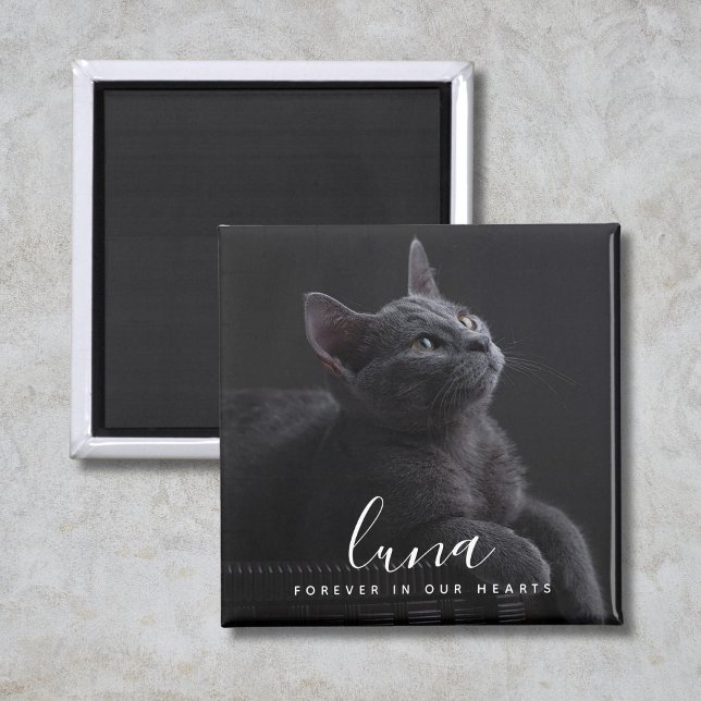 Pet Sympathy Photo Memorial Tribute Magnet (Custom Pet Photo Memorial)