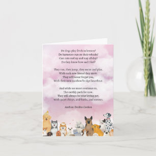 Pet Sympathy Poetry Card Kort