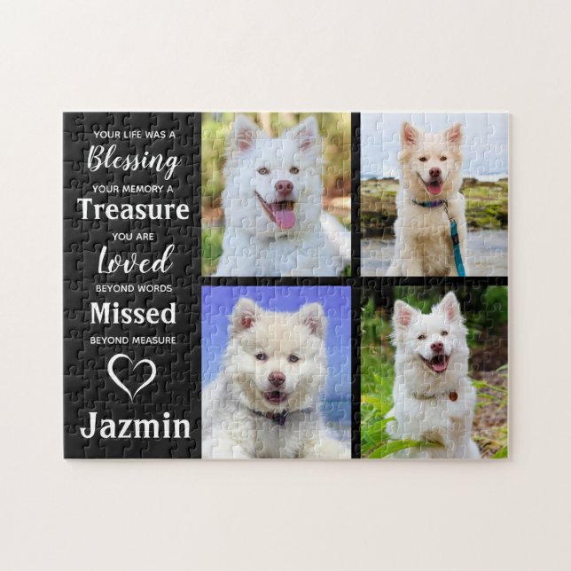 Pet Sympathy Quote - Pet Loss - Hund Memorial Pussel (Horisontell)